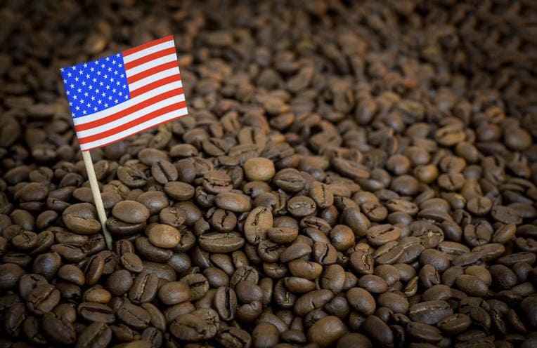 アメリカンコーヒーの豆の画像
